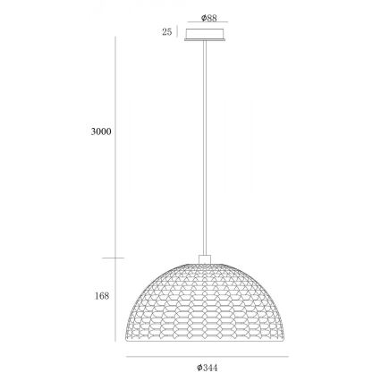 Deko-Light 342143 - Lustr na lanku BASKET 1xE27/40W/230V pr. 35 cm