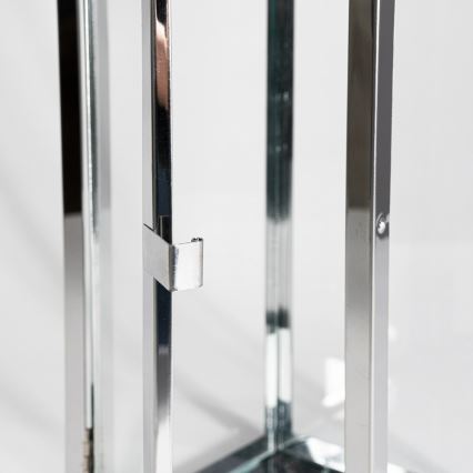 Dekorační lucerna 38 cm lesklý chrom