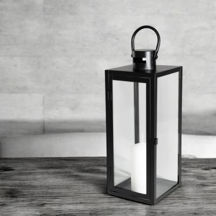 Dekorační lucerna 63 cm černá