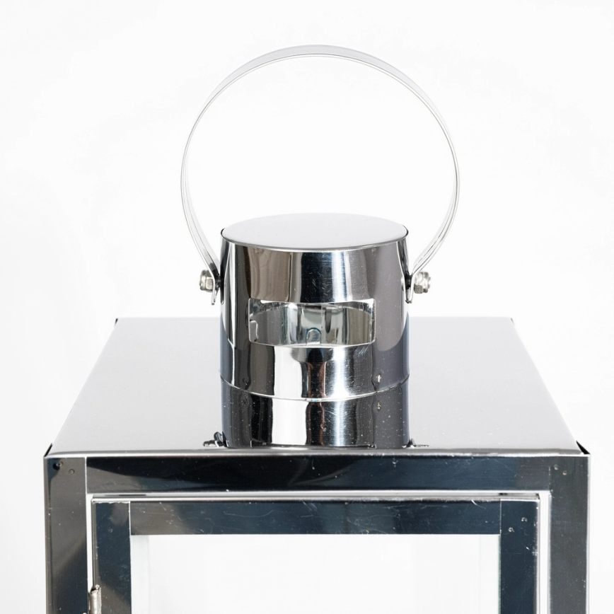 Dekorační lucerna 63 cm lesklý chrom