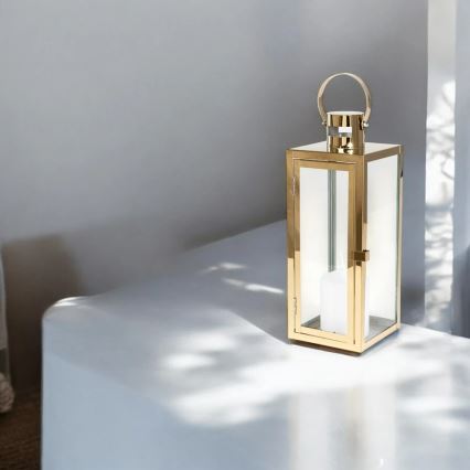 Dekorační lucerna 63 cm zlatá