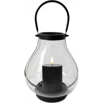 Dekorační lucerna GLASSY 25 cm černá