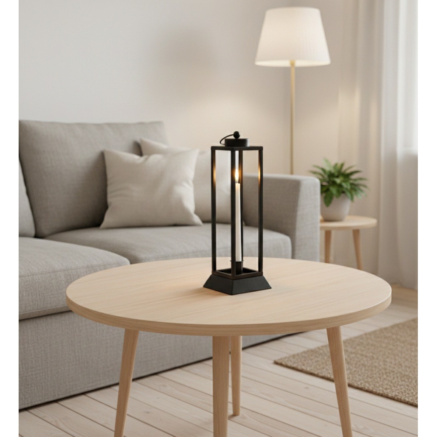 Dekorační lucerna HALL 34 cm černá