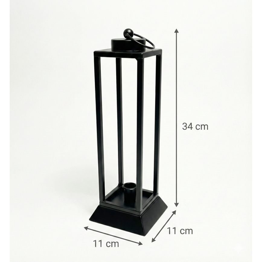 Dekorační lucerna HALL 34 cm černá