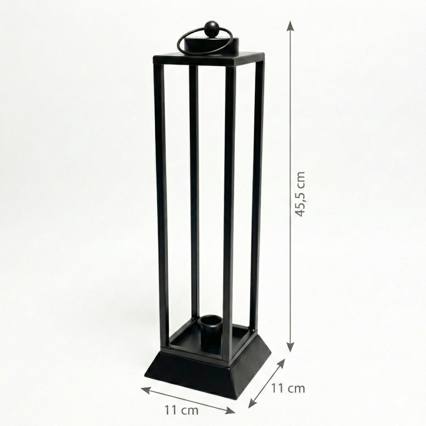 Dekorační lucerna HALL 45,5 cm černá