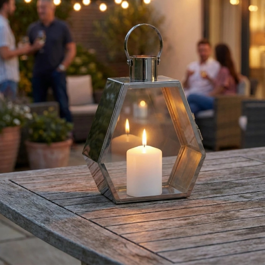 Dekorační lucerna PALACE 43 cm lesklý chrom