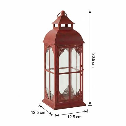 Dekorační lucerna REDY 30,5 cm červená