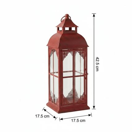 Dekorační lucerna REDY 42 cm červená