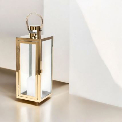 Dekorační lucerna TOWER 29 cm zlatá