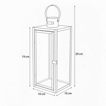 Dekorační lucerna TOWER 29 cm zlatá