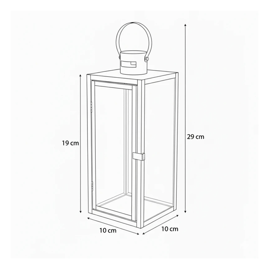 Dekorační lucerna TOWER 29 cm zlatá
