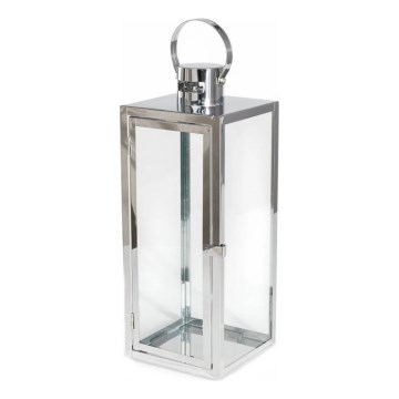 Dekorační lucerna TOWER 38 cm lesklý chrom
