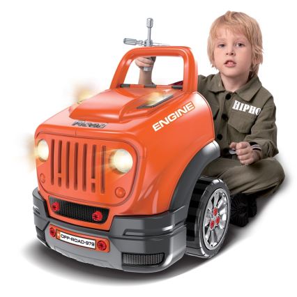 Dětská autodílna 3xAAA + 1xCR2025 oranžová/šedá