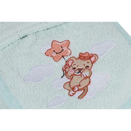 Dětská froté sada ASLAN - župan, ručník, žínka mint