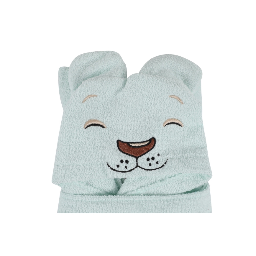 Dětská froté sada ASLAN - župan, ručník, žínka mint