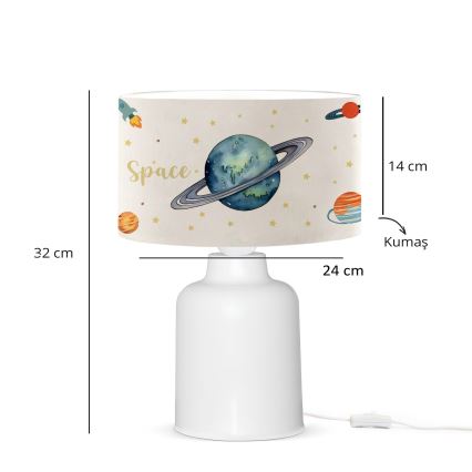Dětská lampička CANDY 1xE27/40W/230V bílá/pestrobarevná