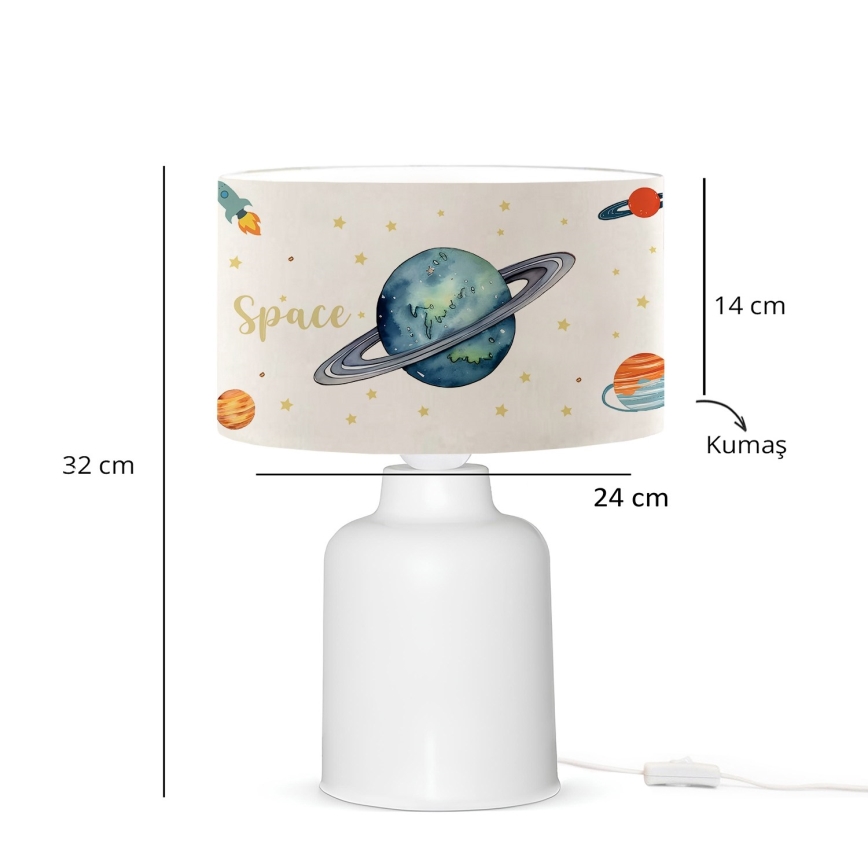 Dětská lampička CANDY 1xE27/40W/230V bílá/pestrobarevná