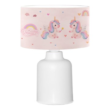 Dětská lampička CANDY 1xE27/40W/230V růžová/bílá