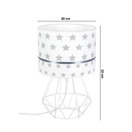 Dětská lampička PIKKI 1xE27/60W/230V šedá