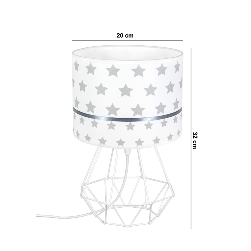 Dětská lampička PIKKI 1xE27/60W/230V šedá