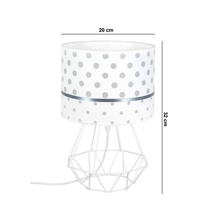 Dětská lampička PIKKI 1xE27/60W/230V šedá