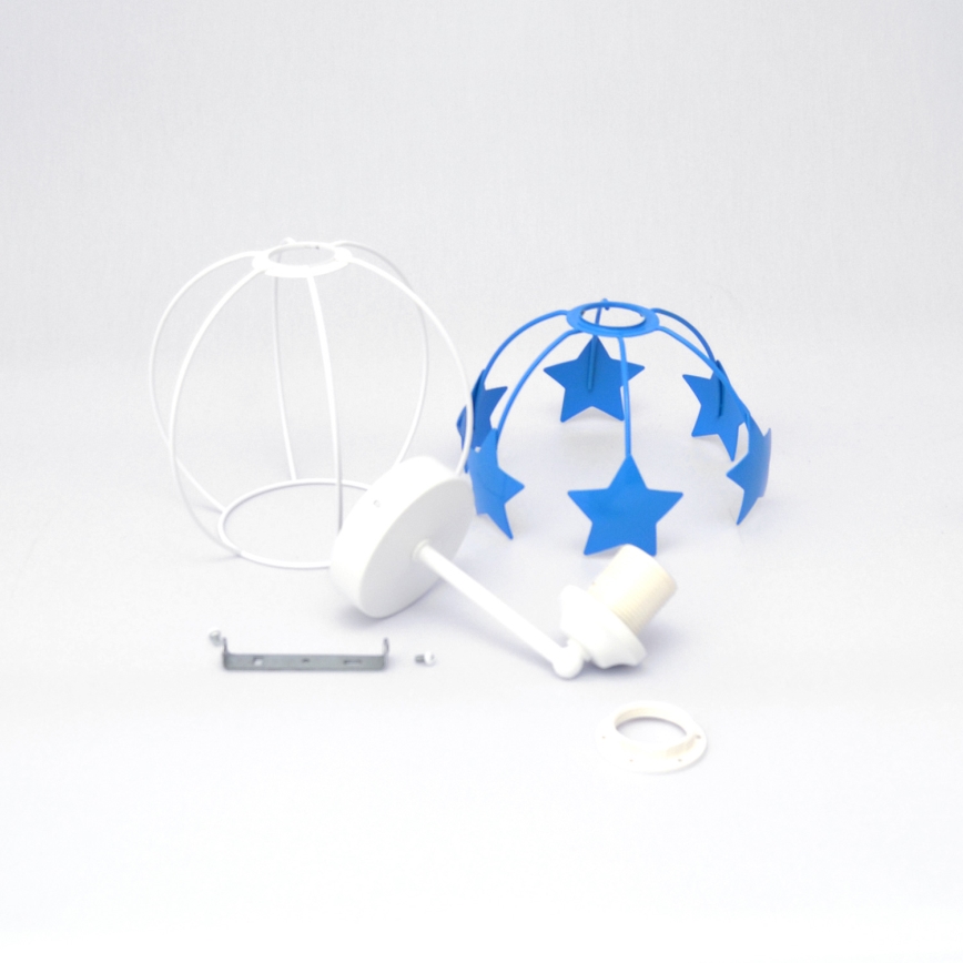 Dětská nástěnná lampa STARS 1xE27/15W/230V modrá/bílá