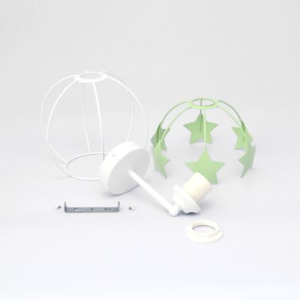 Dětská nástěnná lampa STARS 1xE27/15W/230V zelená/bílá