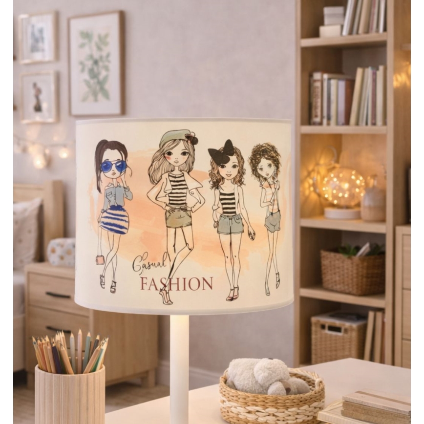 Dětská stolní lampa GIRLS VIBES 1xE27/60W/230V pr. 18 cm dívky