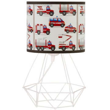 Dětská stolní lampa KIDS ROOM 1xE27/60W/230V pr. 18 cm hasiči