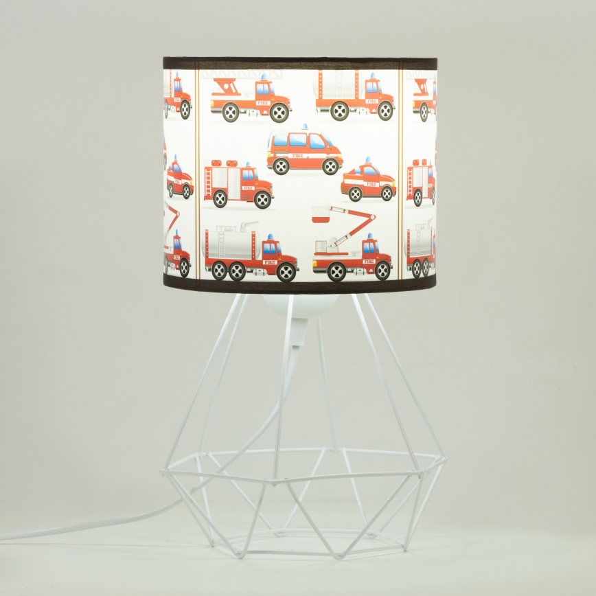 Dětská stolní lampa KIDS ROOM 1xE27/60W/230V pr. 18 cm hasiči