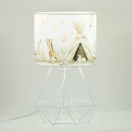 Dětská stolní lampa KIDS ROOM 1xE27/60W/230V pr. 18 cm zvířátka
