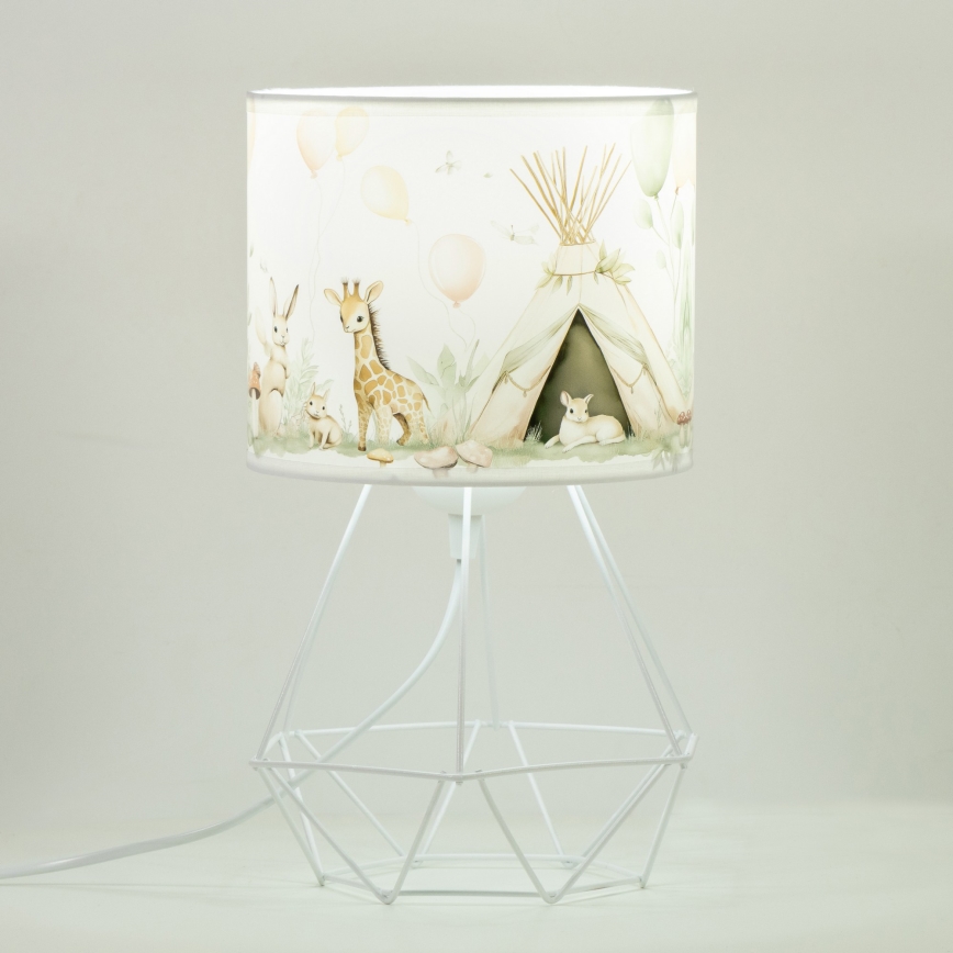 Dětská stolní lampa KIDS ROOM 1xE27/60W/230V pr. 18 cm zvířátka