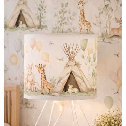 Dětská stolní lampa KIDS ROOM 1xE27/60W/230V pr. 18 cm zvířátka