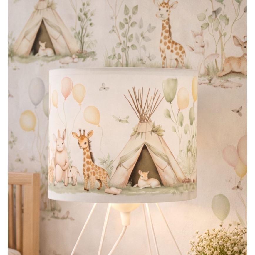 Dětská stolní lampa KIDS ROOM 1xE27/60W/230V pr. 18 cm zvířátka