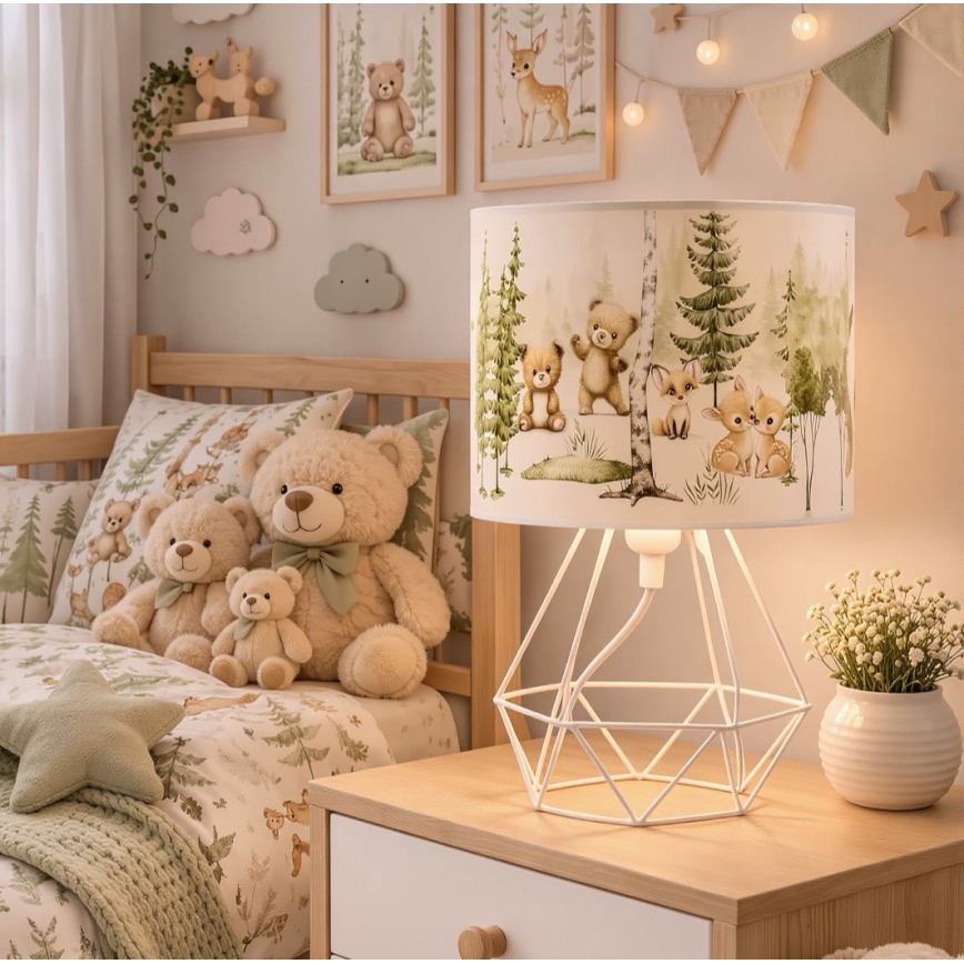 Dětská stolní lampa KIDS ROOM 1xE27/60W/230V pr. 18 cm zvířátka