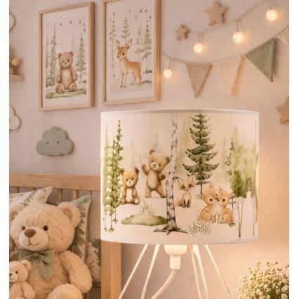 Dětská stolní lampa KIDS ROOM 1xE27/60W/230V pr. 18 cm zvířátka