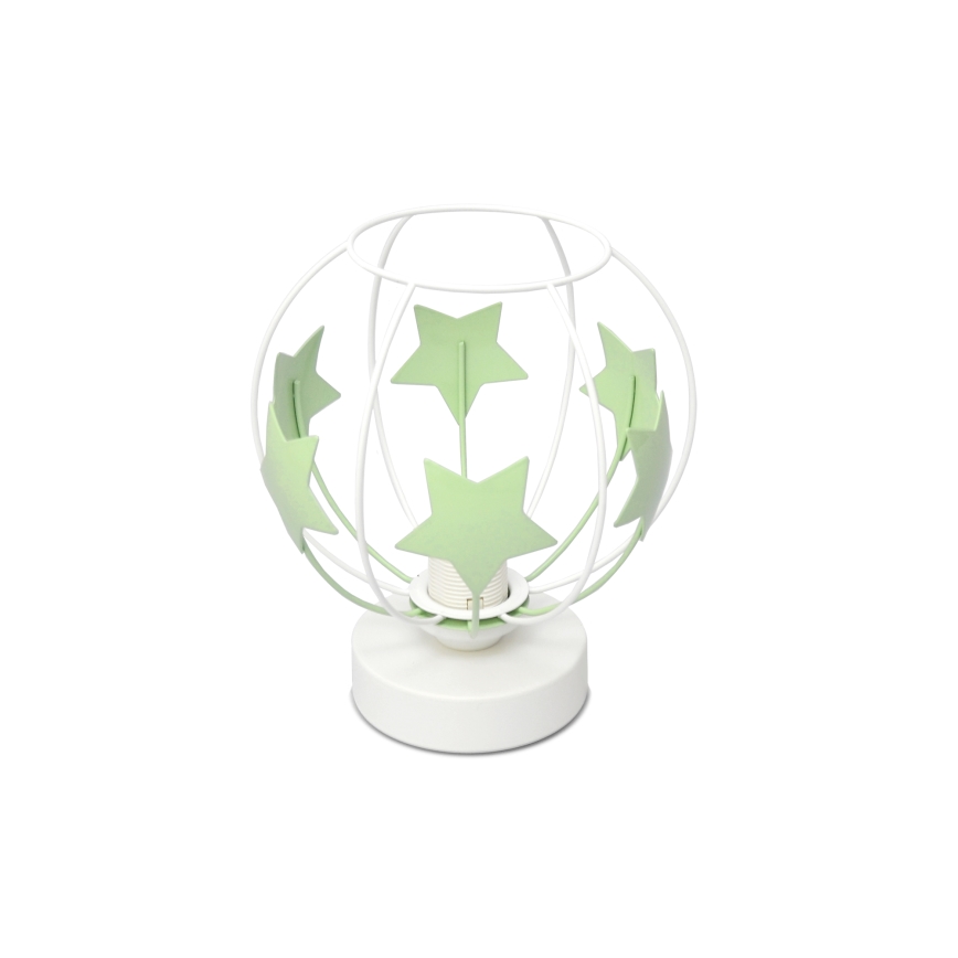 Dětská stolní lampa STARS 1xE27/15W/230V zelená/bílá