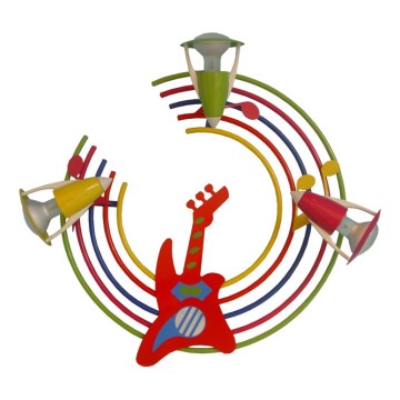 Dětské bodové svítidlo GUITAR 3xE14/40W/230V