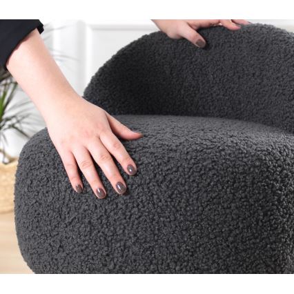 Dětské křeslo MIKI pr. 46 cm tmavě šedá