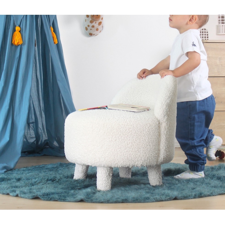 Dětské křeslo PIXI pr. 46 cm bílá