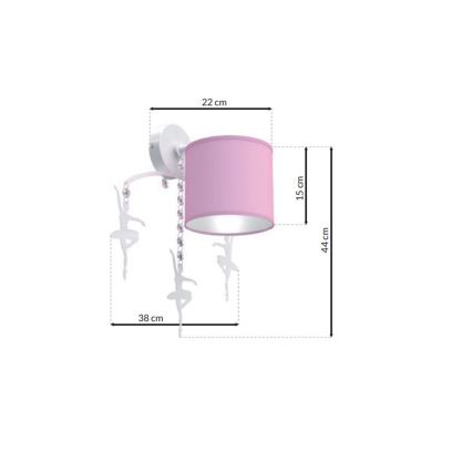 Dětské nástěnné svítidlo BALLET 1xE27/60W/230V