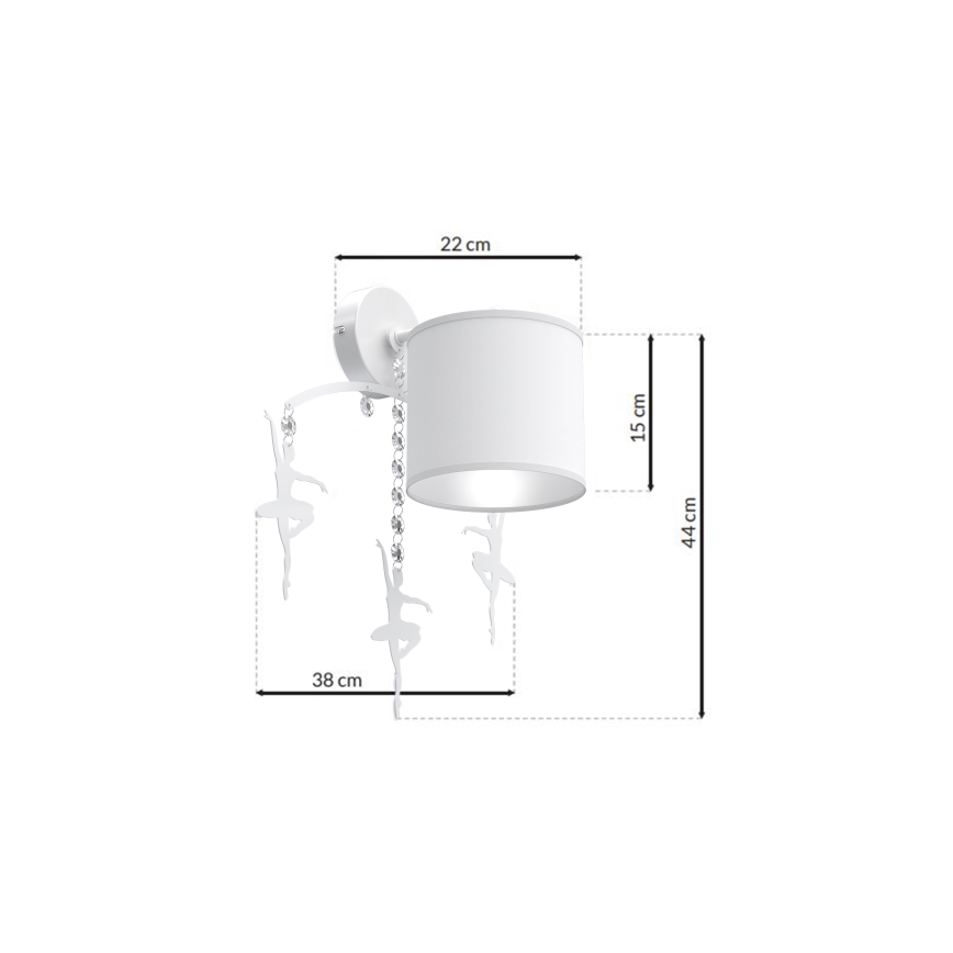 Dětské nástěnné svítidlo BALLET 1xE27/60W/230V