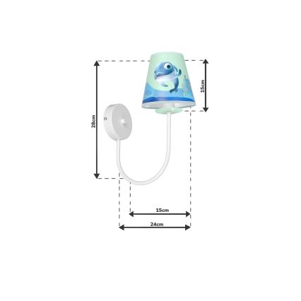 Dětské nástěnné svítidlo DOLPHIN 1xE14/40W/230V