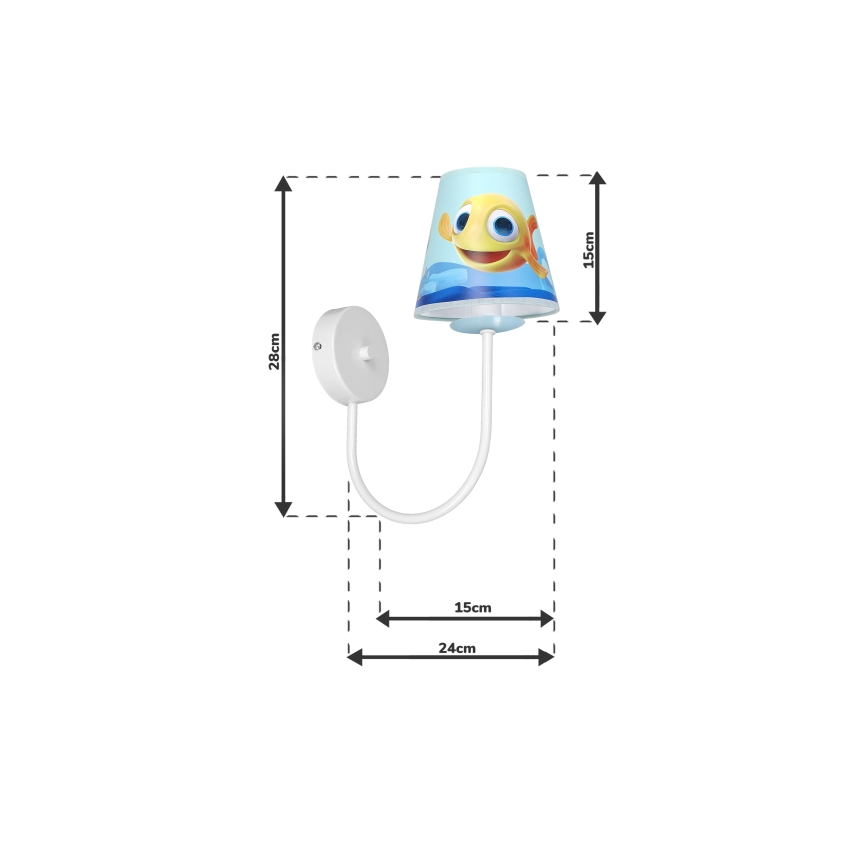 Dětské nástěnné svítidlo FISH 1xE14/40W/230V
