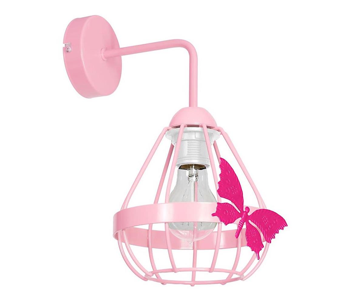 Milagro Dětské nástěnné svítidlo KAGO 1xE27/60W/230V růžová MI0726