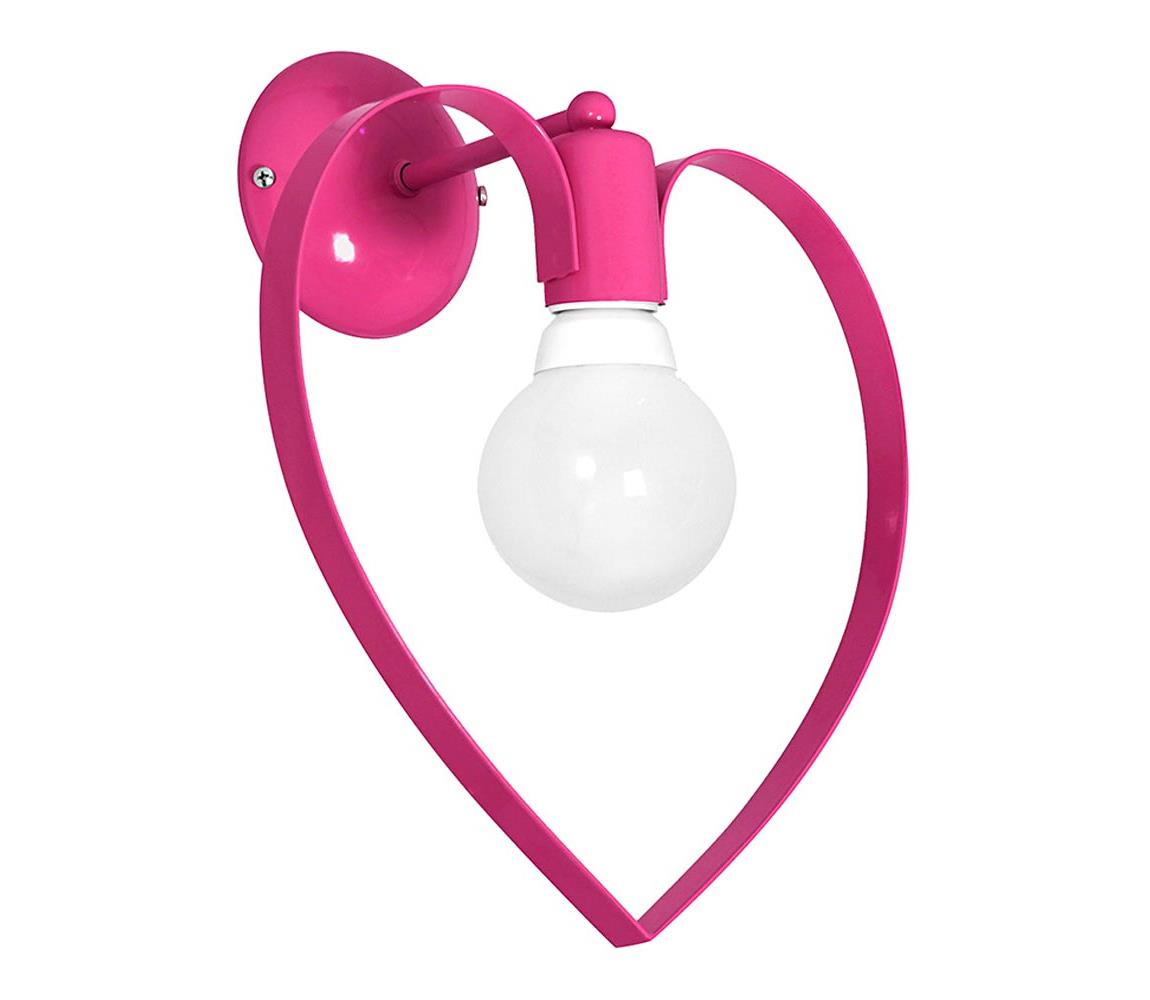Milagro Dětské nástěnné svítidlo LOVE 1xE27/60W/230V růžová LU9955