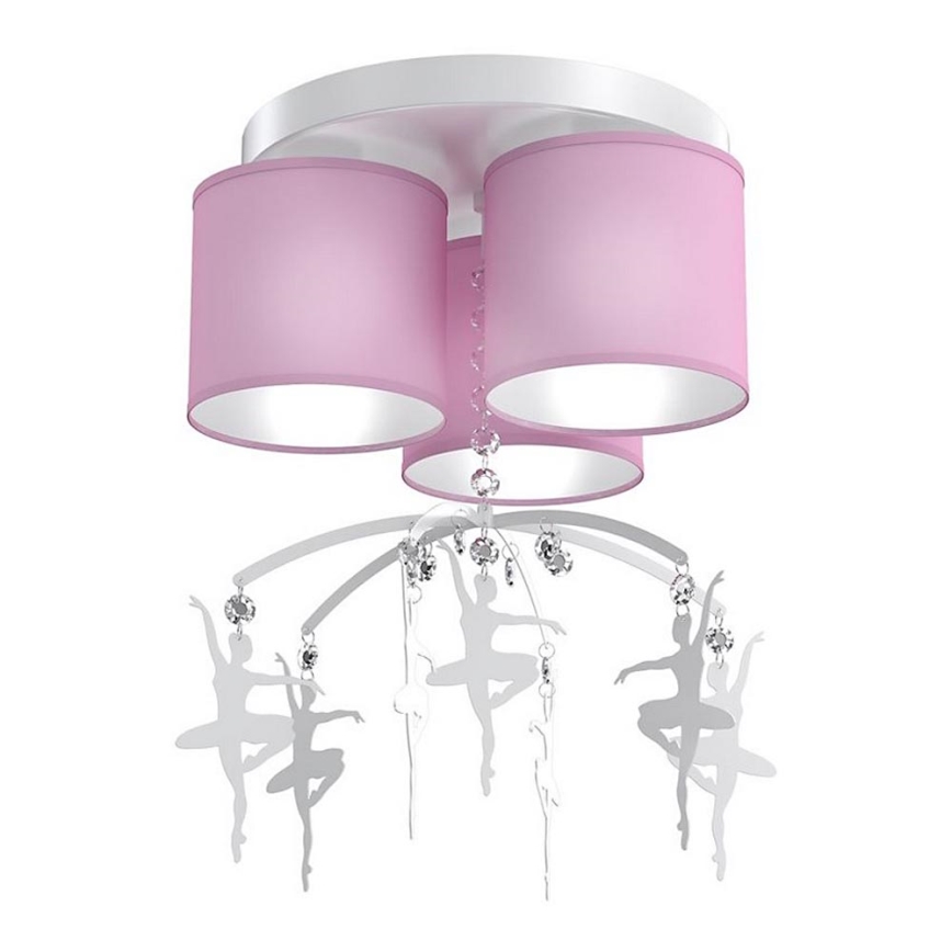Dětské stropní svítidlo BALLET 3xE27/60W/230V