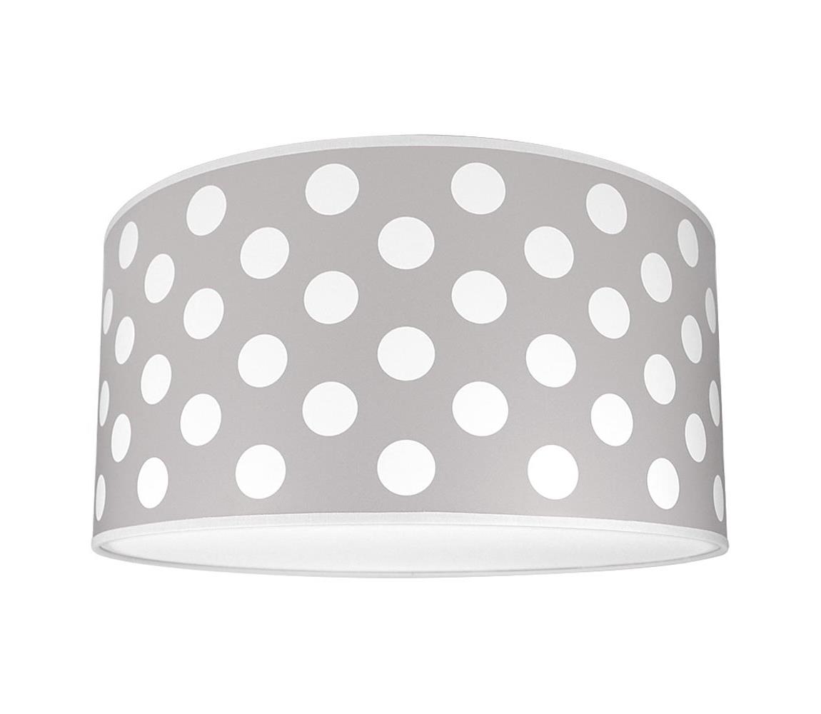 LAMPDAR Dětské stropní svítidlo DOTS GREY 2xE27/60W/230V šedá SA0660