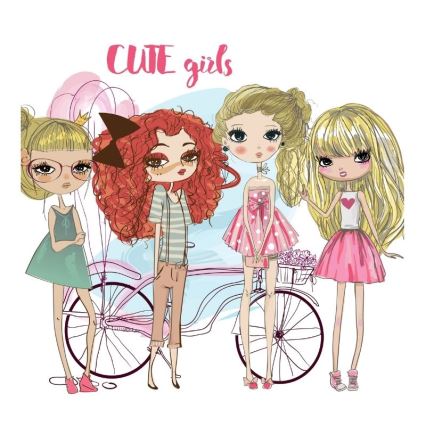 Dětské stropní svítidlo GIRLS VIBES 1xE27/60W/230V pr. 40 cm dívky