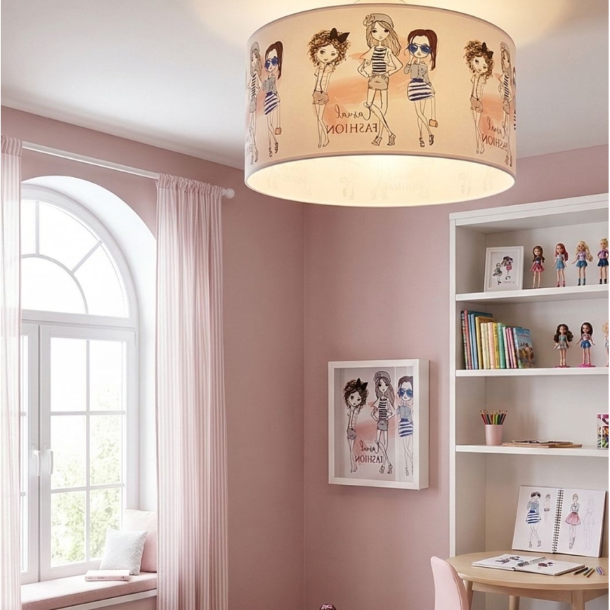Dětské stropní svítidlo GIRLS VIBES 1xE27/60W/230V pr. 40 cm dívky